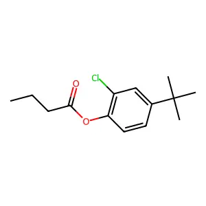 (4-Tert-butyl-2-chlorophenyl) butanoate structure