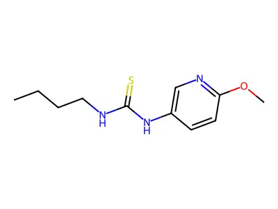 3-Butyl-1-(6-methoxypyridin-3-yl)thiourea structure