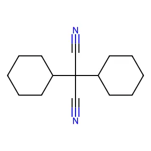 Propanedinitrile, dicyclohexyl- structure