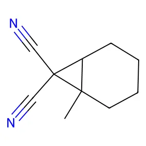 1-Methylbicyclo[4.1.0]heptane-7,7-dicarbonitrile structure
