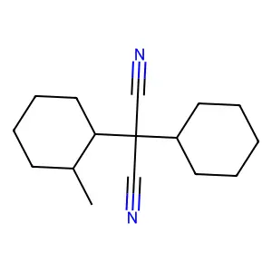 Propanedinitrile, cyclohexyl(2-methylcyclohexyl)- structure