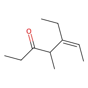 5-Ethyl-4-methylhept-5-en-3-one structure