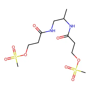 Propanamide,N'-(1-methyl-1,2-ethanediyl)bis[3-[(methylsulfonyl)oxy]- structure