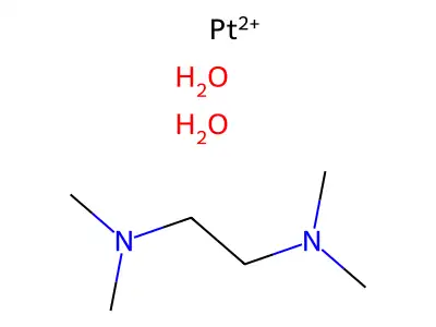 Platinum (II), diaqua(N,N,N',N'-tetramethylethylenediammine)-, cis- structure
