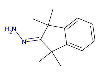 2H-Inden-2-one, 1,3-dihydro-1,1,3,3-tetramethyl-, hydrazone structure