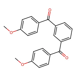 1,3-bis-(4-methoxy benzoyl)benzene structure