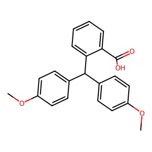 2-[Bis(4-methoxyphenyl)methyl]benzoic acid structure