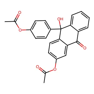 [4-(3-Acetyloxy-9-hydroxy-10-oxoanthracen-9-yl)phenyl] acetate structure
