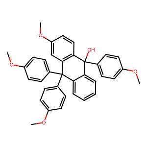 3-Methoxy-9,10,10-tris(4-methoxyphenyl)anthracen-9-ol structure