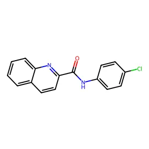 N-(4-Chlorophenyl)quinoline-2-carboxamide structure