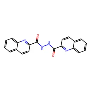 N'-(quinoline-2-carbonyl)quinoline-2-carbohydrazide structure