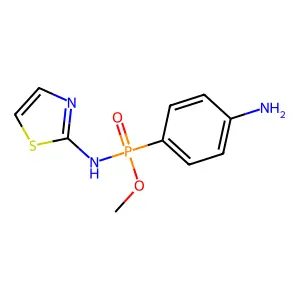 Methyl P-(4-aminophenyl)-N-1,3-thiazol-2-ylphosphonamidate structure