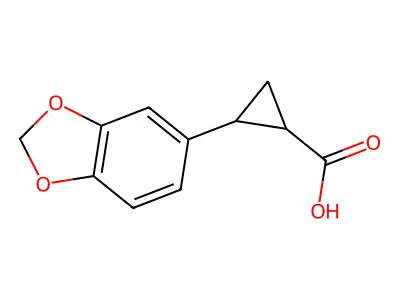 2-(1,3-Benzodioxol-5-yl)cyclopropane-1-carboxylic acid structure