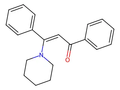 1,3-Diphenyl-3-(1-piperidyl)prop-2-en-1-one structure