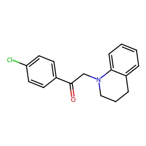 1-(4-chlorophenyl)-2-(3,4-dihydro-2H-quinolin-1-yl)ethanone structure