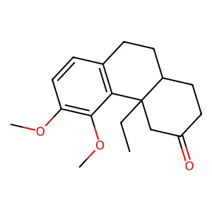 4a-Ethyl-5,6-dimethoxy-1,2,4,9,10,10a-hexahydrophenanthren-3-one structure