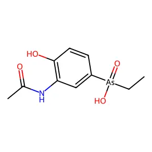 (3-Acetamido-4-hydroxyphenyl)-ethylarsinic acid structure
