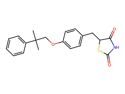 5-((4-(2-Methyl-2-phenylpropoxy)phenyl)methyl)-2,4-thiazolidinedione structure