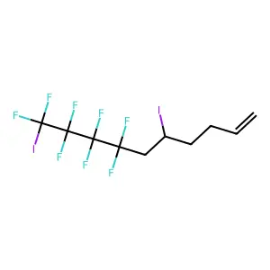 7,7,8,8,9,9,10,10-Octafluoro-5,10-diiododec-1-ene structure