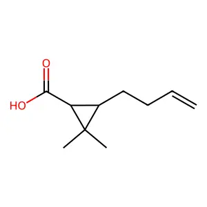 3-But-3-enyl-2,2-dimethylcyclopropane-1-carboxylic acid structure