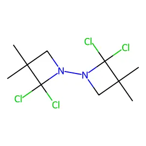 2,2-Dichloro-1-(2,2-dichloro-3,3-dimethylazetidin-1-yl)-3,3-dimethylazetidine structure