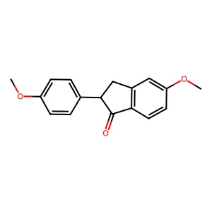 5-Methoxy-2-(4-methoxyphenyl)-2,3-dihydro-1H-inden-1-one structure