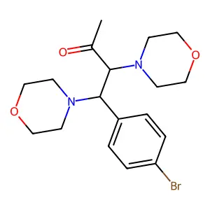 4-(4-Bromophenyl)-3,4-dimorpholin-4-ylbutan-2-one structure