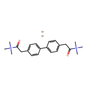 Ammonium, 4,4'-biphenylenebis(2-oxoethylene)bis(trimethyl-, dibromide structure
