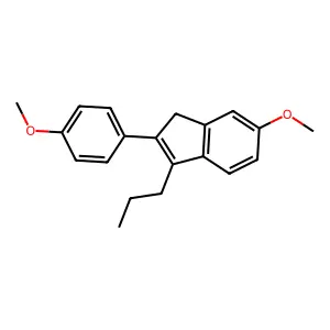 6-methoxy-2-(4-methoxyphenyl)-3-propyl-1H-indene structure