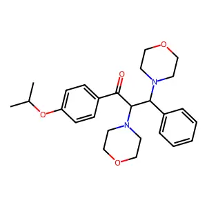 2,3-Dimorpholin-4-yl-3-phenyl-1-(4-propan-2-yloxyphenyl)propan-1-one structure