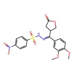 N-[(E)-[(3,4-dimethoxyphenyl)-(5-oxooxolan-3-yl)methylidene] structure