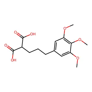 2-[3-(3,4,5-Trimethoxyphenyl)propyl]propanedioic acid structure