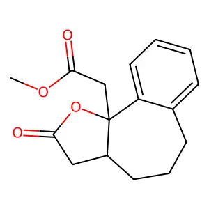 Methyl 2-(4-oxo-3-oxatricyclo[8.4.0.02,6]tetradeca-1(14),10,12-trien-2-yl)acetate structure
