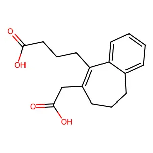 4-[8-(Carboxymethyl)-6,7-dihydro-5H-benzo[7]annulen-9-yl]butanoic acid structure