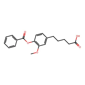 Benzenepentanoic acid, 4-(benzoyloxy)-3-methoxy- structure