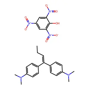 4-[1-[4-(dimethylamino)phenyl]but-1-enyl]-N,N-dimethylanilin structure