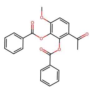 (6-Acetyl-2-benzoyloxy-3-methoxyphenyl)benzoate structure