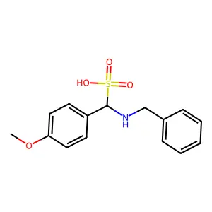 (Benzylamino)-(4-methoxyphenyl)methanesulfonic acid structure