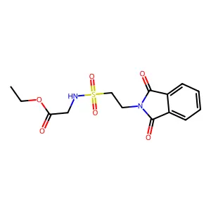 Ethyl 2-[2-(1,3-dioxoisoindol-2-yl)ethylsulfonylamino]acetate structure