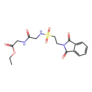 Ethyl 2-[[2-[2-(1,3-dioxoisoindol-2-yl)ethylsulfonylamino]acetyl]amino]acetate structure