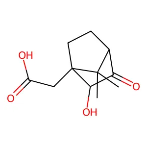 (2-Hydroxy-7,7-dimethyl-3-oxobicyclo[2.2.1]heptan-1-yl)acetic acid structure