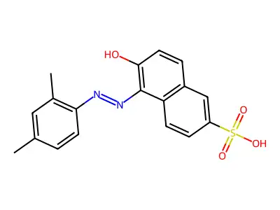 Sodium 5-((2,4-dimethylphenyl)azo)-6-hydroxynaphthalene-2-sulphonate structure