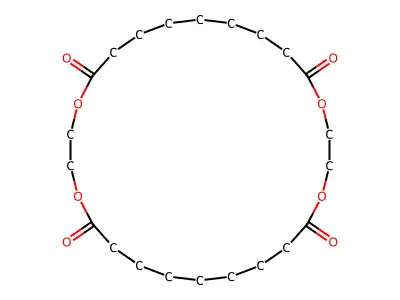 1,4,14,17-Tetraoxacyclohexacosane-5,13,18,26-tetrone structure
