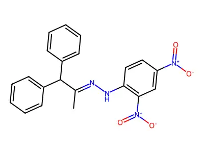 N-(1,1-diphenylpropan-2-ylideneamino)-2,4-dinitroaniline structure