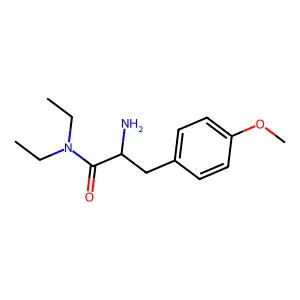 2-amino-N,N-diethyl-3-(4-methoxyphenyl)propanamide structure