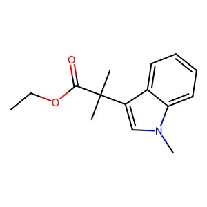 Ethyl 2-methyl-2-(1-methylindol-3-yl)propanoate structure