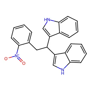 3,3'-[2-(2-Nitrophenyl)ethane-1,1-diyl]di(1H-indole) structure