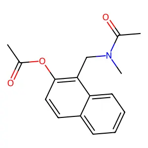 1-{[Acetyl(methyl)amino]methyl}naphthalen-2-yl acetate structure
