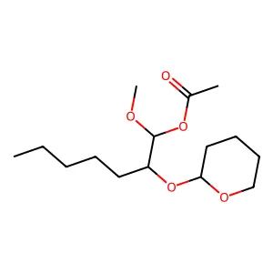[1-Methoxy-2-(oxan-2-yloxy)heptyl] acetate structure