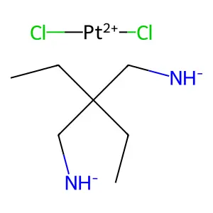 Platinum,2-diethyl-1,3-propanediamine-N,N')-, (SP-4-2)- structure